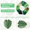 163Pcs Jungle Party Balloons Garland Arch Kit, Gold Lime Green Balloons with Artificial Tropical Palm Leaves for Dinosaur Safari Decorations Wild One Birthday St Patricks Day Party Supplies
